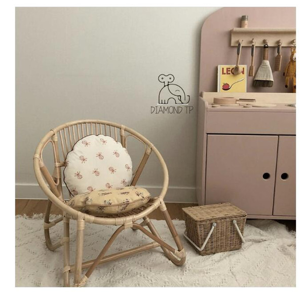 Children's rattan chair Rocking Chairs Indonesian Fujita Chair Children's room decoration children's chaires pure hand-woven chair