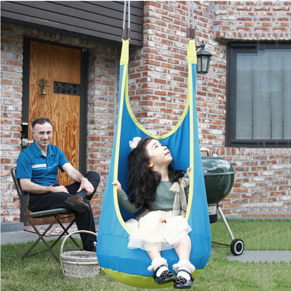 Yontree 1 Pc Blue Baby Patio Swings Children Inflatable Hammock Outdoor Hanging Chair Pod Swing Free Shipping H1364y1