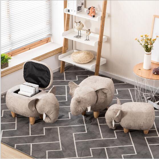 Storage Stool Shoes Elephant Changing Living Room Sofa Foot Chair Cloth Package Wooden Modern Stools New Arrival Furniture