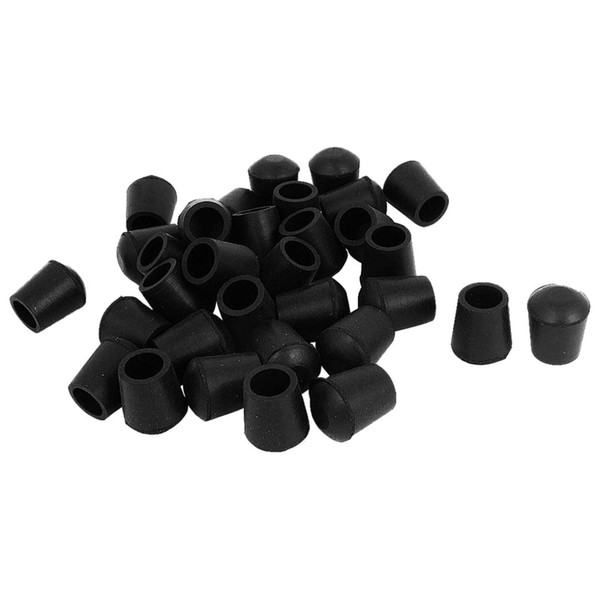 Rubber Furniture Crutch Feet Stool Chair Leg Tips Pads 100Pcs Black