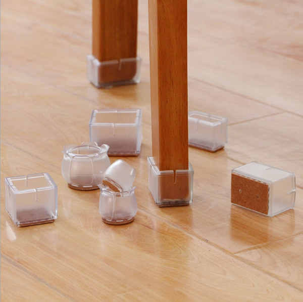 Chair Leg Caps Non Slip PVC Feet Pads Furniture Table Covers Wood Floor Protectors 18 Styles Free Shipping YW3399