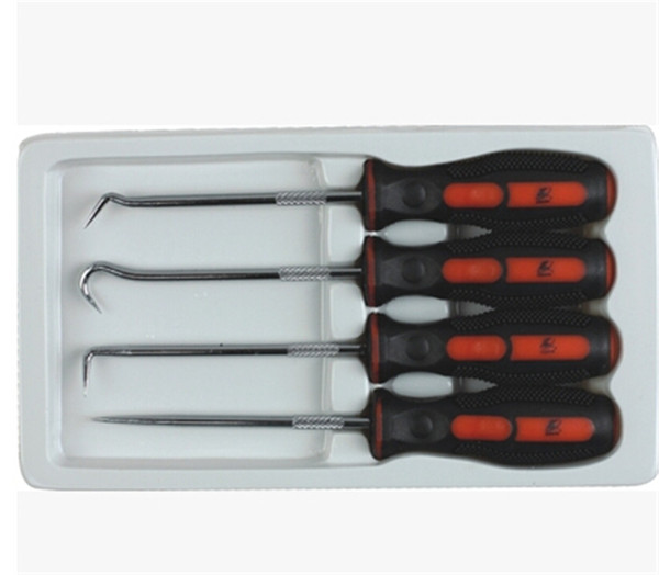 Wholesale- High Quality New 4pcs/set Extra Long Reach Hook & Pick Set Removal Tool O-Ring Seal Remover Craft Grip