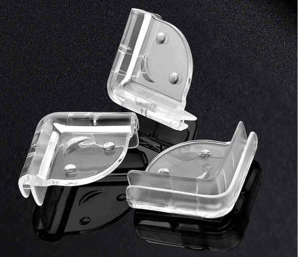 Wholesale L Smile Soft Transparent Clear PVC Rubber Corner Guards Baby Care Child Kids Silicone GOOD Table Desk Corner protector FREE GLUE