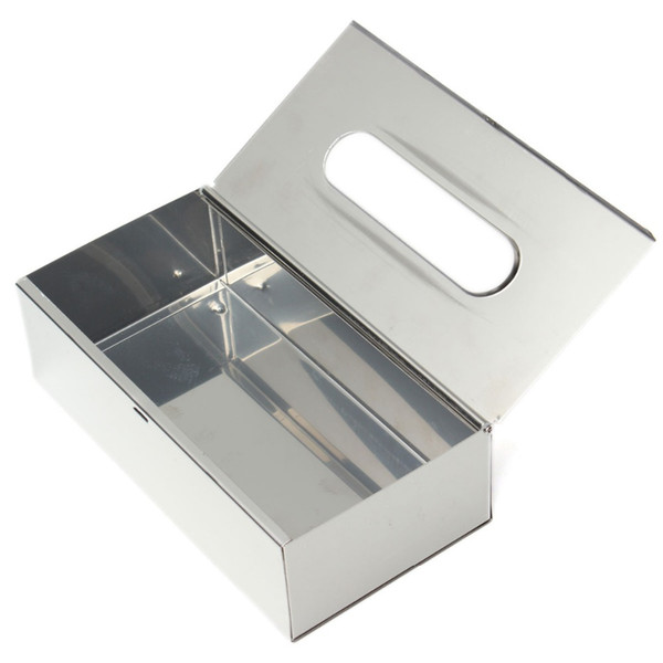 Bath Stainless Steel Kleenex Dispenser Tissue Box Cover Holder Sleek Modern