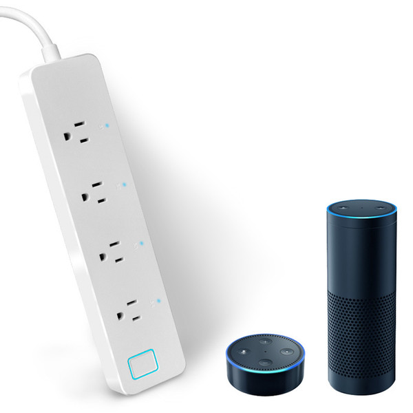Smart Wifi Plug Power Socket Wall Socket Anti-fire ABS Material 4 Ports Outlet Home Appliance Automation US Plug