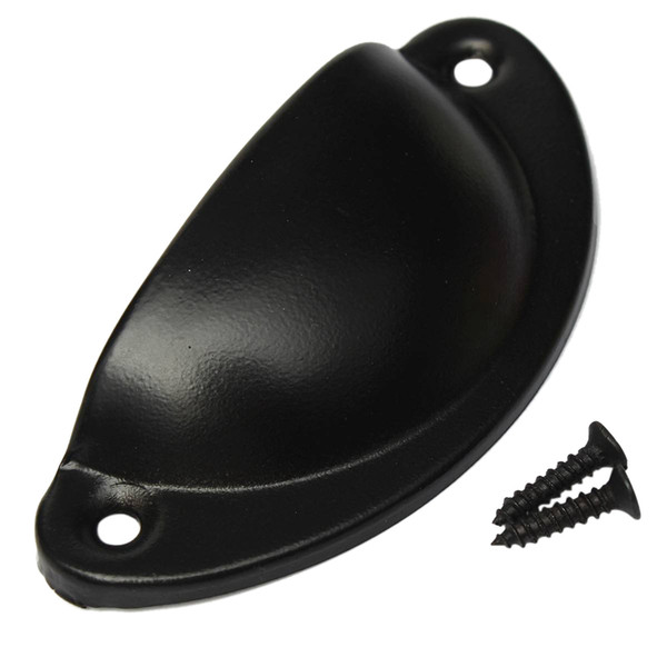 1 x Furniture Shell Drawer Door Cabinet Pull Handle Black