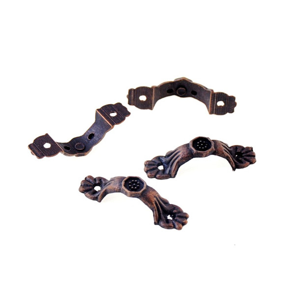Free Shipping 20Pcs Antique Copper tone Jewelry Gift Box Wood Case Decorative Drawer handle 38x10mm
