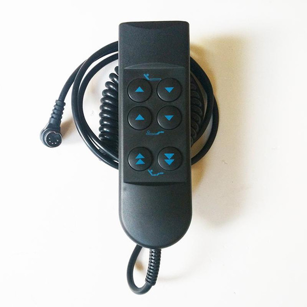 Six Buttons Handle Handset Remote Control Dual Motors Electric Bed Metal Frame Base Foundation Rise Adjustable Mattress Lift Raise Head Feet