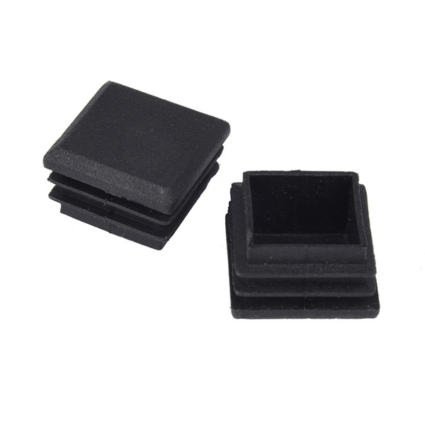 10 Pcs Black Plastic Square Tube Inserts End Blanking Cap 25mm x 25mm