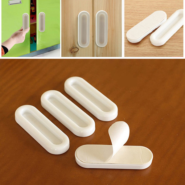 4pcs Set Plastic Durable Sliding Door Glass Window Handle Sliding Door Window Handle Imported Paste Type Wardrobe Door Handle DH0654 T03