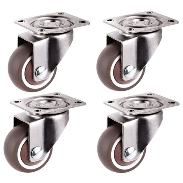 Mini casters 1 inch/25 mm diameter ultra-quiet wheel for bookcase drawers 4pcs/set