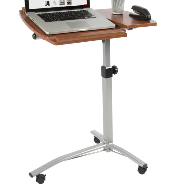 Angle & Height Adjustable Rolling Laptop Desk Cart Over Bed Hospital Table Stand