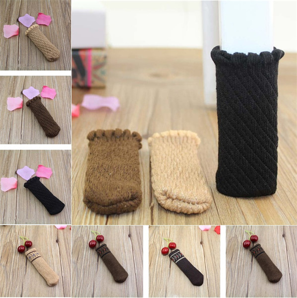 high quality Chair Foot Cover Knitted Furniture Table Legs Sleeve Non Slip Floor Knitting chair socks T5I086