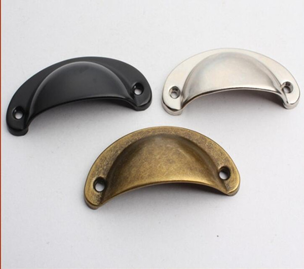 4 colors Vintage Cabinet Knobs and Handles Cupboard Door Cabinet Drawer Furniture Antique Shell Handle free shipping
