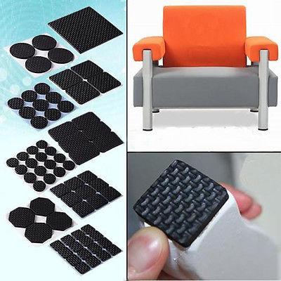 Adhesive Rubber Furniture Feet Floor Protector Pads Anti-Skid Scratch DIY Resistant Mats Table Legs Stools Chairs Protection
