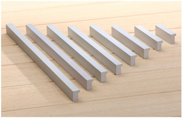 2017 Polished Super long aluminum alloy solid cabinet handles knob kitchen drawer pull with Pitch-row 32 64 96 128 160 192 and so on# 420