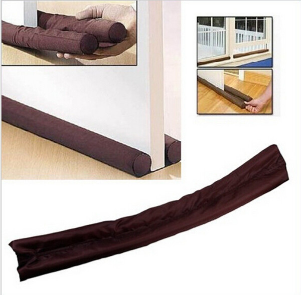 Wholesale- tope de puerta Guard Stopper Twin Door Draft Dodger Energy Save Window Protector Doorstop Decor New Free Shipping