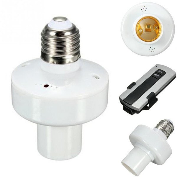Durable E27 Screw Wireless Remote Control Light Lamp Bulb Holder Cap Socket Switch New On Off Hot Sale Free Shipping