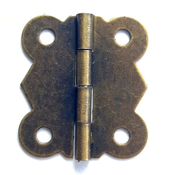 80pcs 26*30mm 180 Degrees Antique Bronze Hinge Butterfly Hinge Wooden Gift Box Packaging Small Parts Flat for Case Diy