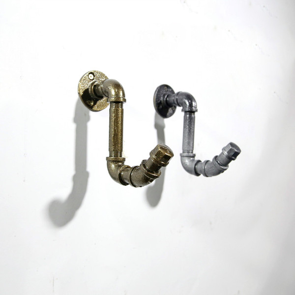 Americn Industrial Retro Style Pipe Wall Hooks for Hanging Clothes Rack Clothing Store Shelf Coat Rack Hat 3pcs/lot