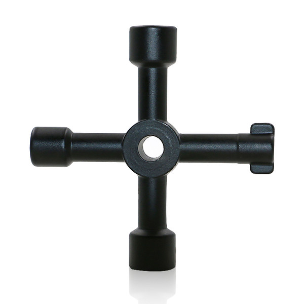 1pc Key Wrench Cross Triangle Key For Train Electrical Elevator Cabinet Vae Alloy Triangle/Square