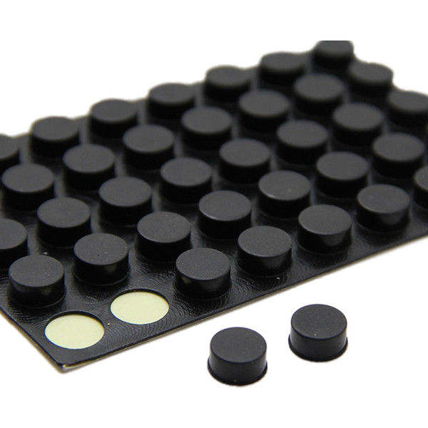 Furniture knob, round, 10 mm x 5 mm, self-adhesive rubber pads 6 in 1 42pcs/set