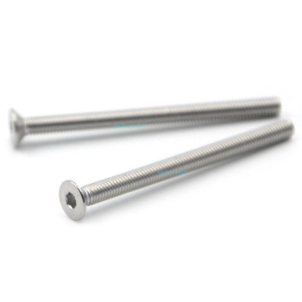 Wholesale- 20pcs M3x40mm Stainless Steel Flat Countersunk Head Hexagon Thread Screws Bolts