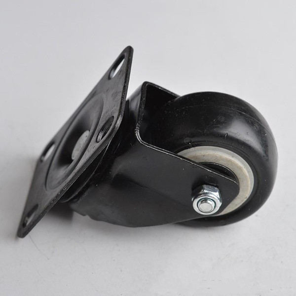2 Inch Casters Mute Wear Resisting Universal Wheel Black Rubber Castor Caster Wheels Flat Activities Truckle Trundle 50MM