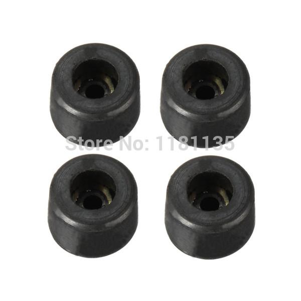 4pcs Round Rubber Black Non-slip Cabinet Feet Instrument Box Case Foot Bumpers Free Shipping