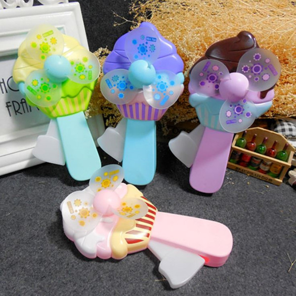 Hot selling in summer Ice cream Hand pressure fan Children's handheld Mini cartoon fans Portable fan T4H0326
