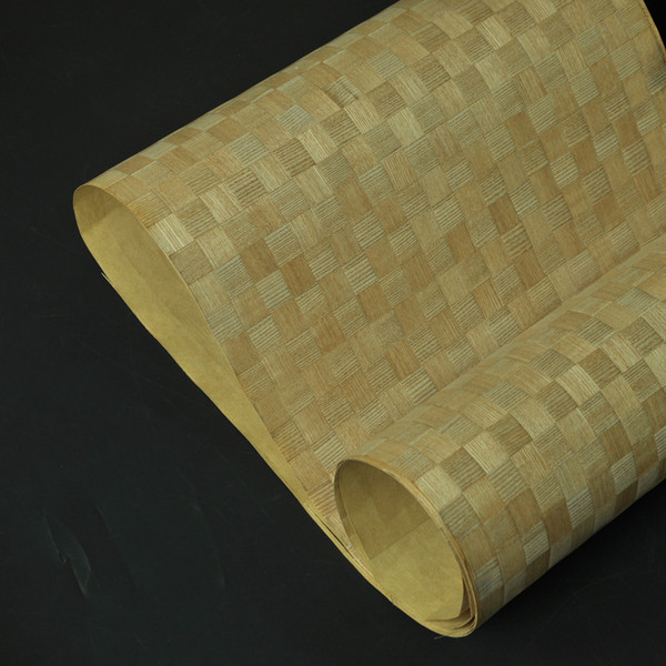 Natural Parquet Wood Veneer Russian Oak Veneer with Fleece Backer