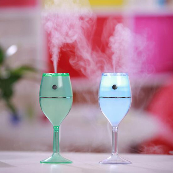 Wine Glass Air Humidifier Purifier Aromatherapy Humidifiers Mute Purifiers Air Cleaning Bedroom Car Home Colorful Wholesale