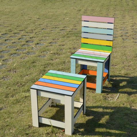 Chinesehpl Green Environmentally Friendly Color Chair Weather Resistance Colorful Living Room Furniture Dining Table Set with Chairs