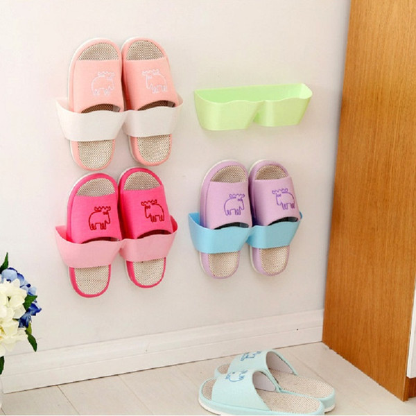 300pcs Free shipping Creative Adhesive Shoes Rack Wall Hanging Shoes Organizer Hanger Hook High Quality WA0549