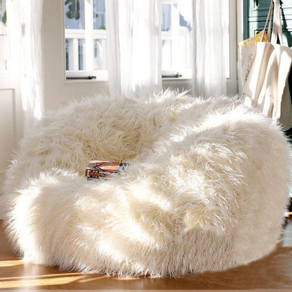 Lounger Size Bean Bag Cover Sofa Chairs seat living room furniture Without Filling Beanbag Beds lazy seat zac
