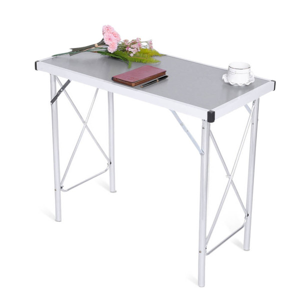 Aluminum Alloy Folding Camping Table Laptop Bed Desk Adjustable Tables BBQ Portable Rain-proof Laptop Desk for Picnic / Working NB