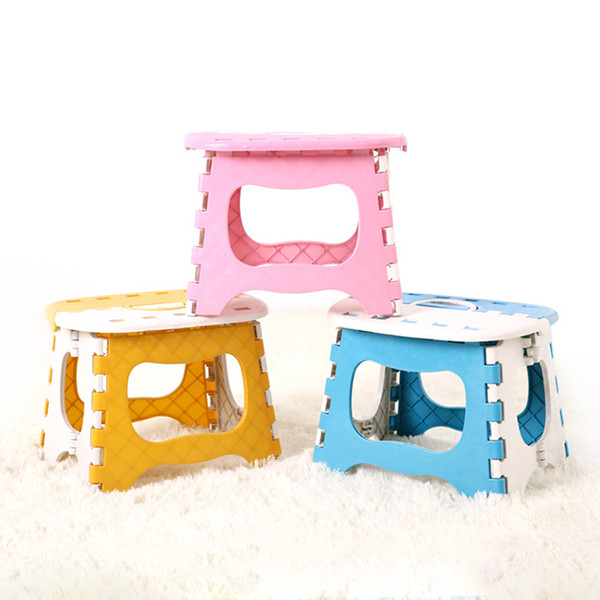 wholesale retail New Easy Foldable Step Stool/chair With Non-Slip Grip Dots For Camping Fishing Kids Folding Seat Home Basics Bench Ladder