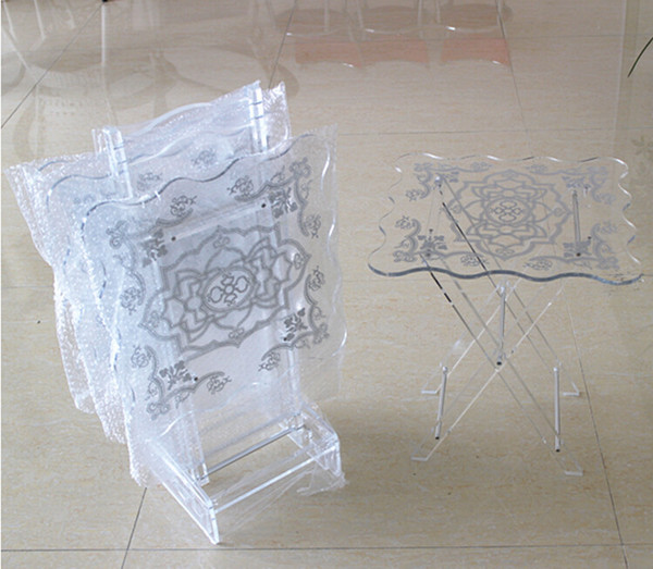 Wholesale factory price custom mini clear glass acrylic coffee table acrylic furniture display for home decoration