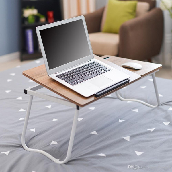 Folding Notebook Table Adjustable Laptop Computer Desk Six Adjustable Levels Desktop Mouse Board Design And Mobile Phone Slot NB