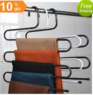 Brand New Magic Multifunction Practical Convenient 5 Layers Tie Towels Belt Trousers Pants Closet Hanger Racks