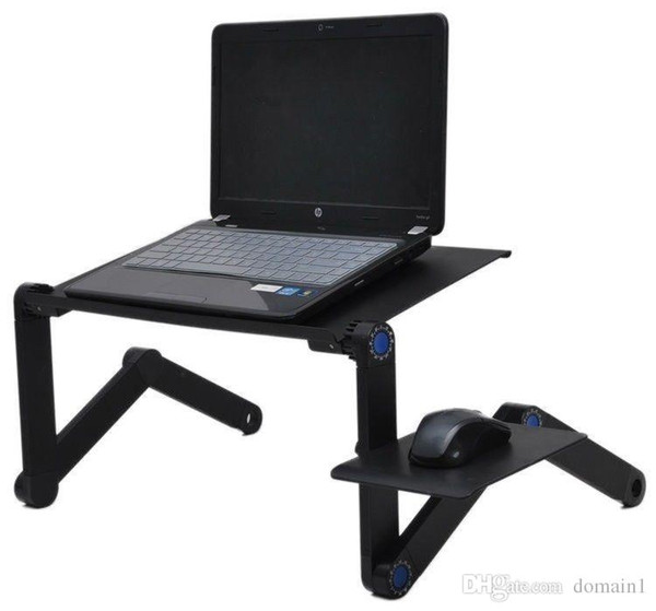 Domain New High Quality Practical multi-function Adjustable Vented Folding Aluminum Laptop Notebook PC Table Desk Portable Tray