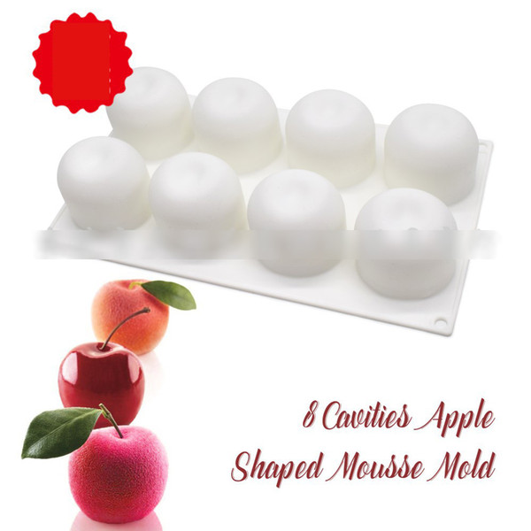 8 Apple Mousse Cake DIY Baking Mould Silicone Fondant Mousse Mousse Mould Dessert Mould fashion V 001