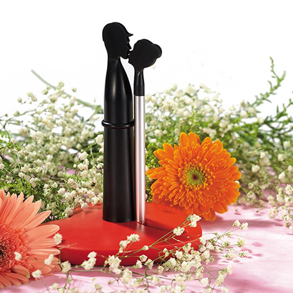 Standing Paper Towel Holder Fashion Stable Handle Simple Tearing Living Room Kitchen use (Black)