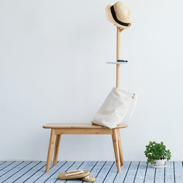 Shoe Stool with Coat Rack Creative Simple Hall Tree Foot Stool Coat Stand Bedroom Furniture Child House Furniture