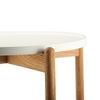 European furniture simple fashion round edge living room coffee round table Nordic coffee table With Wheels