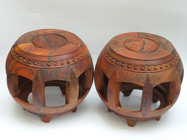 Laos red wood mahogany wood furniture, ancient mahogany stool stool