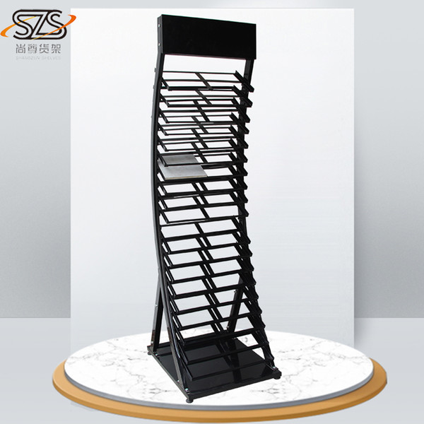 Hot sell display stands for tiles/retail wire metal powder coated factory ceramics tiles display racks metal display shelves