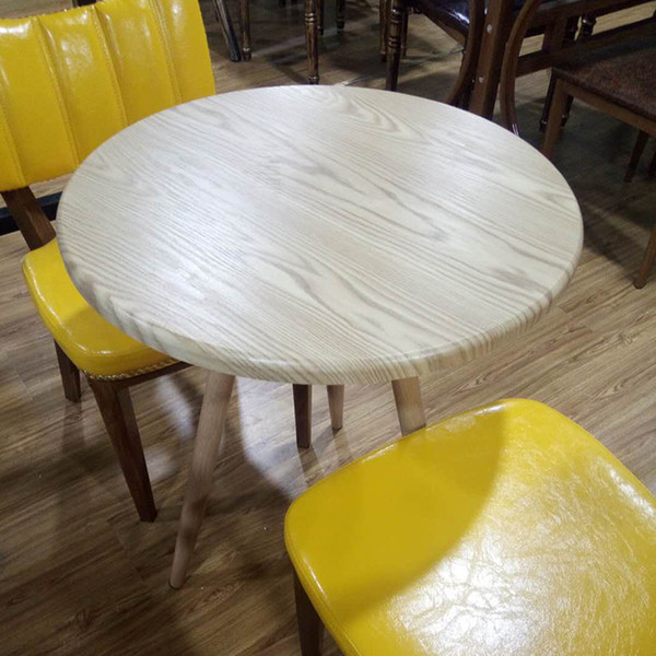 Dining table for 2 people Retro industrial style simple coffee shop western solid wood cafe personality theme dining table