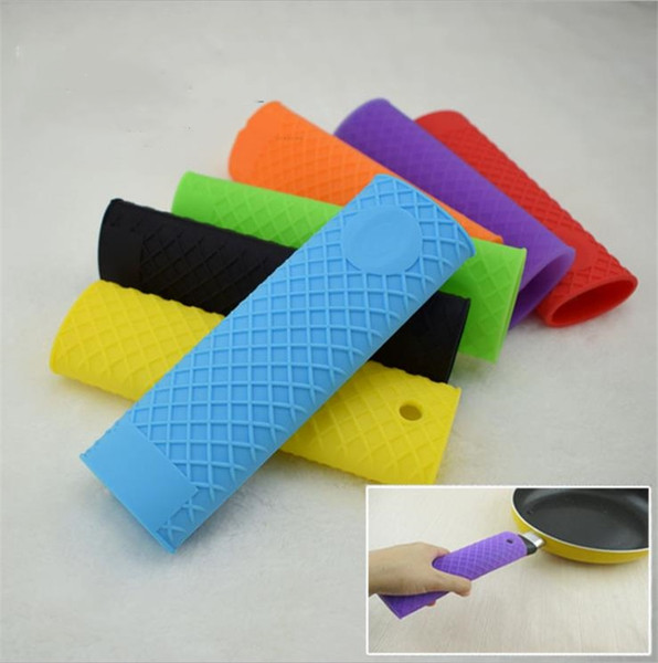 New Silicone Handle Cover For Cast Iron Skillet Holder Protection Sleeve Multicolor Anti-heat Resistant Sleeve T1I206