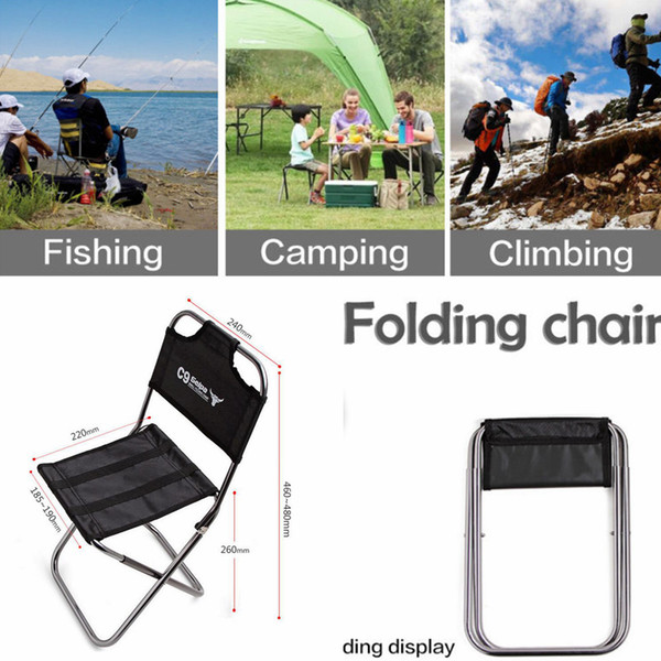 Portable Aluminum Folding Chair Outdoor Fishing Seat Camping Picnic Climbing BBQ Seat fishing painting tool FFA437 5PCS
